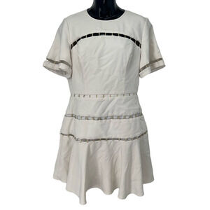 Finders Keepers Revolve Talisman Open Back Cream Mini Dress Size Large